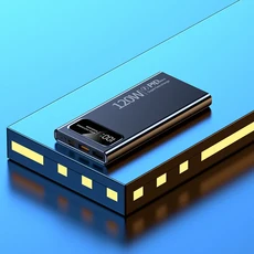 20000mAh 보조베터리 120W 초고속 충전 배터리 XIAOMI 호환 IPhone Samsung Huawei 용 고용량 디지털 디스, 02 20000mAh (2만mAh), 02 Black