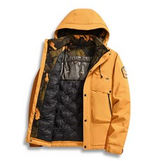 戶外情侶款防水防風登山棉襖夾克 男女雙層保暖短款棉服外套