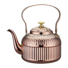 SANQIAHOME 앤티크 1.4L 45온스 스테인리스 스틸 찻주전자 인퓨저 실버 262441