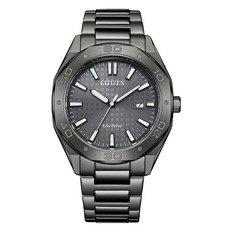 CITIZEN 星辰 (BM7637-81H) GENTS 光動能 八角形 格紋錶盤 時尚男錶-41mm