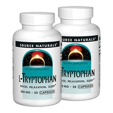 SOURCE NATURALS L-色胺酸補充錠 500mg, 30顆, 2罐