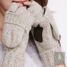 행운과 오픈 벙어리장갑 오트밀 러닝장갑