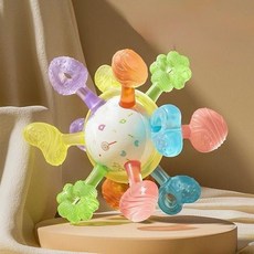 맨하탄볼 치발기 아기 실리콘 감각공 / 신생아 이갈이 장난감 / 오감발달 완구, 1개, 파스텔, 3개월+