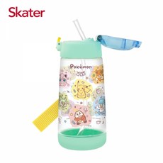 Skater 彈跳式 Tritan吸管水壺 附背帶 姓名貼 480ml 水壺-寶可夢, 1個, <NEW>水壺-寶可夢