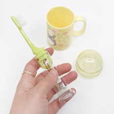 휴대용 양치컵 세트 어린이집 칫솔 토토로, 1개