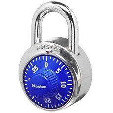 MasterLOCK 락1504D사물함자물쇠다이얼자물쇠 1팩 레드121671, 자물쇠, 블루