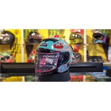 RSV FORZA 博美 蒂芬妮綠 彩繪 內墨鏡 3/4 半罩 安全帽, 1個, 博美帽 T綠 / 加購電彩片(請備註尺寸