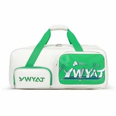 臺灣爆品-2025新款羽毛球雙肩手提支裝大容量雙層專業網球獨立鞋倉男女球包, 3369白綠色方包【帶獨立鞋倉】, 1個