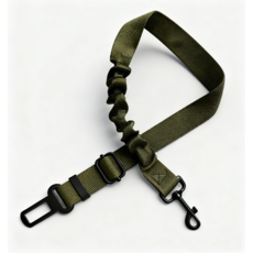 하이큐티 강아지 안전벨트 충격방지 차량용 애견 고탄력 튼튼한 벨트, 2개, 카키