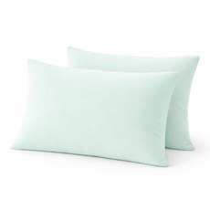 COTTON STICH 유아용 베개 커버 2개 세트 미니 베개 커버 600수 면 아동용 부드럽고 가벼운 베개 커버 (와인 유아 30.5x40.6cm(12x16인치) 지퍼, Toddler 12x16 Envelope, 애플 그린 솔리드