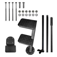 重型船用拖車踏板 附安全把手 防滑表面 適用於通用型深V遊艇, 三階