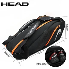오리지널 헤드 테니스 가방 조코비치 6 라켓 25주년 기념 남성 Tenis Paqueta Bag, 02 Orange