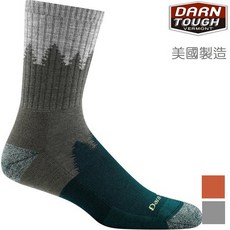 Darn Tough Number 2 男款羊毛登山襪，保暖透氣，舒適耐磨，專業健行襪1974, Denim 單寧藍,M, 1個