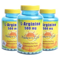 네이쳐스라이프 L-아르기닌 500mg 캡슐, 3개, 100정