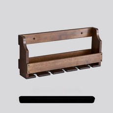 원목 와인랙 벽걸이 와인잔 진열장 위스키 디스플레이 선반 보관함 장식장 우드 바 거치대, 1개, A_북미 오크 550mm