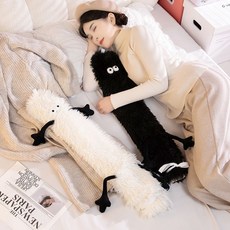 注水式長條熱水袋 - 防爆加長款 大號暖水袋 暖床神器 (臺灣出貨), 1個, 白色大眼怪,73釐米