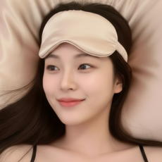 [국산/자체제작] 토브실크 암막 숙면 꿀잠템 부드럽고 촉촉한 실크 수면 안대, 1개입, Soft Beige, 1개