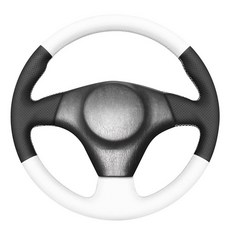 MEWANT 토요타 RAV4 1998-2003/셀리카 1999-2006/코롤라 (미국) 2003-2008/매트릭스 2002-2008/MR2 1999-2007/수프라 1996-2, 16: 블랙 & 화이트 가죽