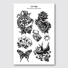 팁투 타투 프리미엄 Black Old School Real Tattoo