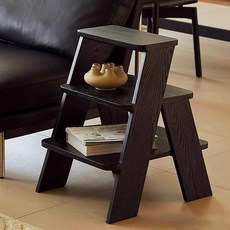 家用梯凳 換鞋凳 床頭櫃 炭黑色雙層矮凳, 炭黑色雙層矮凳【一物多用款】, 1個