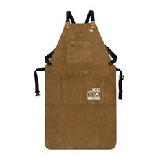 카멜로 우피 가죽 용접 앞치마 공방 작업용 AP-3, 브라운, 1개