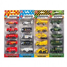 소방차 경찰차 중장비 군용차장난감 특수차시리즈5PCS, 1개, SV특수차 군용차 5PCS