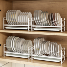 쓰리오브어스 견고한 접시 그릇 정리 건조대, 화이트 그릇건조대, 2개