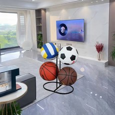 籃球收納架 籃球置物架 壁掛/落地收納 足球排球架 室內可移動球架, 黑色升級款【4層】, 1個