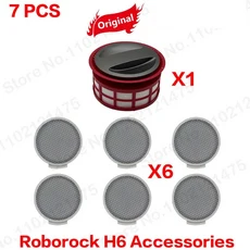 샤오미 Mijia SCWXCQ01RR HEPA 포스트 필터 진공 청소기 액세서리 용 기존 로보락 H6 사이클론 멀티 콘 필, 01 H6 7 pcs