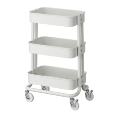 이케아 RASKOG 카트 트롤리 3단, 화이트, 1개