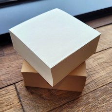 400매 대용량 메모노트 떡메모지 크라프트메모지 고급 떡 사각 떼어쓰는 무지 메모지 크라프트, 화이트색