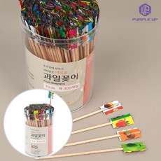 퍼플업 칵테일핀 디저트꽂이 디저트픽 과일꽂이 300개