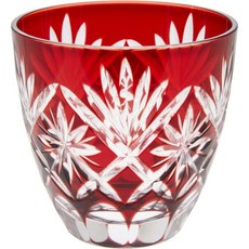Tajima glass TG982031레도 키리코 호시코 구이컵 2.5플로즈75ml 레드, Red