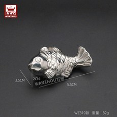 WANZHOU 304不銹鋼 筷子托架 鍍金海豚造型, 1個, 鯉魚