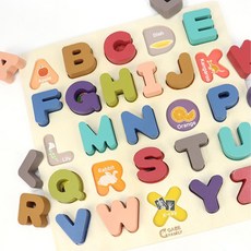 영어 알파벳 퍼즐 대문자 학습 철자 인식 교육 교구 어린이집교구 영어놀이 언어발달, 1개