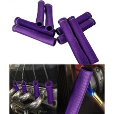 스파크 플러그 열 슬리브 보호 LS1 LS2 SBC BBC 350 454 자동차 트럭용 8 PCS 2500° 와이어 부츠 프로텍터 6인치 차폐 커버 교체 파란색, Purple