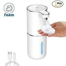 가정용 에너지 감지 멀티 벽걸이형 비접촉식 디스펜서 기계 비누 충전식 기어 수직, Foam 1PCS