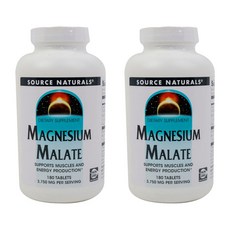 SOURCE NATURALS 蘋果酸鎂錠, 180顆, 2罐