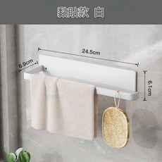 西西良品 磁吸紙巾架 廚房冰箱收納架, 1個, 黏貼款 白色