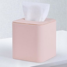 귀여운 핑크 티슈 박스 커버 홀더 집 사무실 욕실 테이블탑용 스퀘어 가죽 장식 정리함