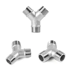 1/4 "1/2" 3/4 "1"1-1/2" 2 "BSP 304 스테인레스 스틸 파이프 피팅 4방향/3방향 /엘보 버트 어댑터, 06 3/8", 하얀색, 1개