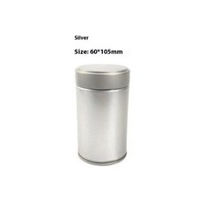 밀폐형 틴플레이트 차 보관 용기 잎차 티백 말차 가루 밀봉된 식료품 저장 주방 보관함, 1개, 2. L Silver