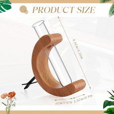 Datanly 4피스 미니 유리 자동차 꽃병 클립 홀더 번식 벤트 식물 자동 튜브 장식 나무 장식품 액세서리 (혼합 색상)