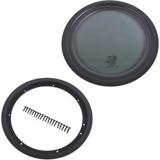 12인치 원형 틴티드 RV 창문 트림 링 포함 - 캠퍼 캐러밴 모터홈용 고정 교체용 1-5/8인치 벽 두께에 적합 Mixizap, 12in