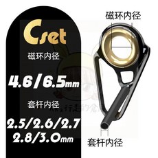 下殺 尖環 導環 頂環 海竿竿導眼 改裝配件 漁具前導眼 磯竿頂環, 2.5—3.0mm（5枚）各一個送膠水