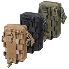 바르고 전술 멀티파우치 몰리 아웃도어 밀리터리, 1개, 블랙