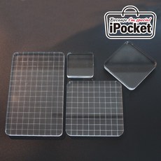 IPOCKET 아이포켓 다용도 아크릴 블록 블럭 클리어스탬프용, A. 5x5 cm