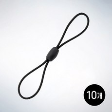 폰고리 고무줄, 10개, BLACK