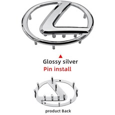 자동차 스티커 스티어링 휠 센터 엠블럼, 5. silver-pin, 기본