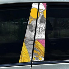 핑크 해골 머리 자동차 스티커 필러 커버 흠집 방수 내구성 장식 자동 데칼, 8. SK 419, A. 1 PC
